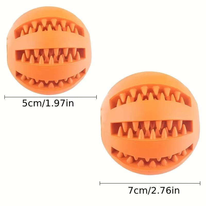 Dog Leaky Food Ball Tooth Cleaning Puppy Chew Toys Natural Rubber Elasticity Ball Relieve Boredom Dog Toy 5CM/7CM