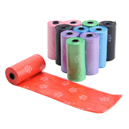 5 Roll Biodegradable Pet Dog Poop Bag Zero Waste Dog Pooper Bags Dispenser Pets Disposable Products for Dogs Litter Poop Bags