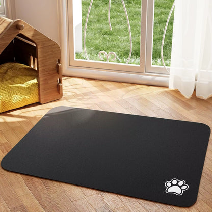 Pet Feeding Mat Absorbent Dog Cat Mat for Food and Water Easy to Clean Pet Placemats Quick Dry Dog Mat for Messy Drinkers