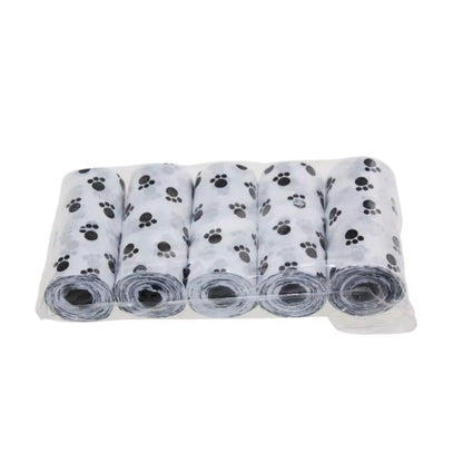 5 Roll Biodegradable Pet Dog Poop Bag Zero Waste Dog Pooper Bags Dispenser Pets Disposable Products for Dogs Litter Poop Bags