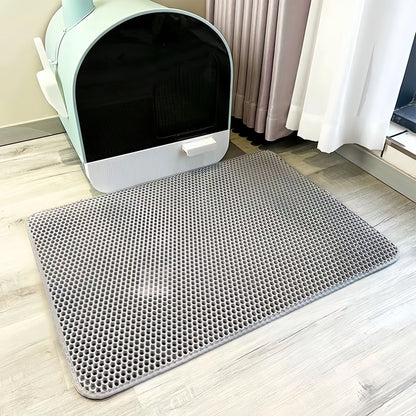 Large Size Cat Litter Mat Eva Double Layer Waterproof Cat Litter Mat Pet Litter Box Mat Pet Toilet Cat Mat Cat Toilet Mat