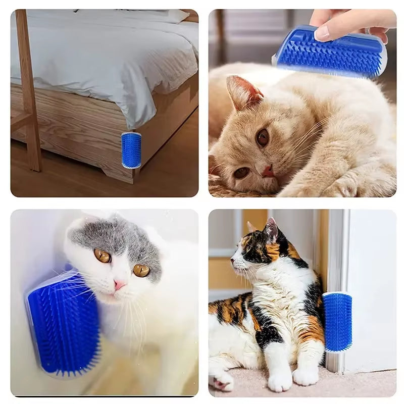 Massage Pet Cat Brush Corner Scrape Hair Removal Beauty Clean Corner Brush Removable Comb for Kitten Cat Scratchers Massagetool