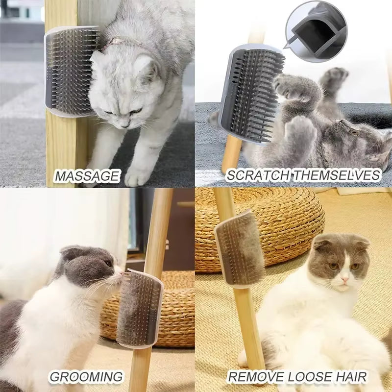 Massage Pet Cat Brush Corner Scrape Hair Removal Beauty Clean Corner Brush Removable Comb for Kitten Cat Scratchers Massagetool