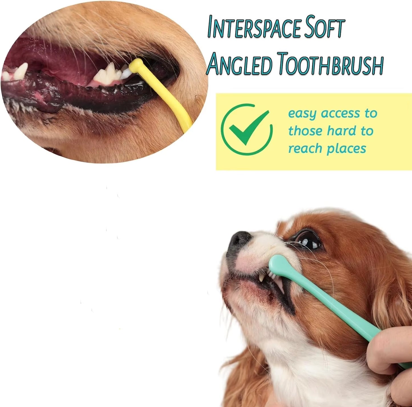 TONG Dog Cat Toothbrush Dog Cat Teeth Cleaning Small Head Brush for Dogs Teeth Mouth Cleaning Tools Pet Grooming Cat Toothbrush