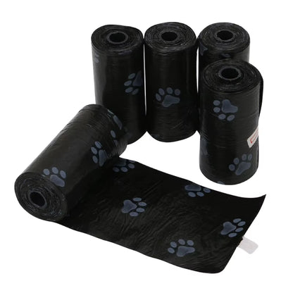 5 Roll Biodegradable Pet Dog Poop Bag Zero Waste Dog Pooper Bags Dispenser Pets Disposable Products for Dogs Litter Poop Bags